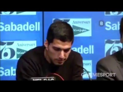 Video: Barcelona striker Luis Suarez moved to tears after meeting ill fan