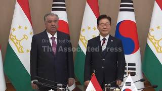 South Korea's President Lee holds bilateral talks with Tajikistani and Kyrgyz leaders in Seoul