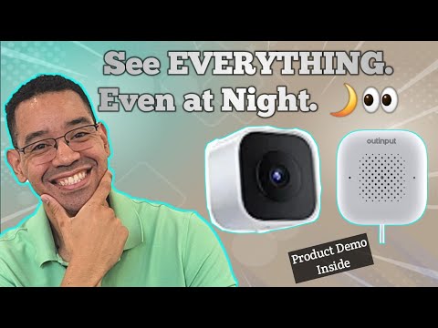 Outinput 2K Window Security Camera – AI Color Night Vision & App Control! Best Home Security 2025