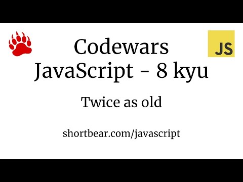 Twice As Old Codewars Javascript Tutorial