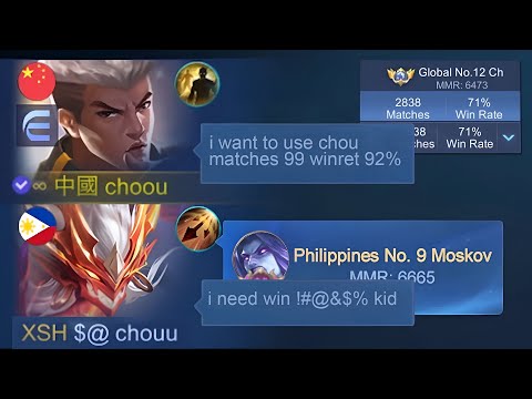 LOW WINRATE PRANK CHOU THEN SHOWING MY REAL WINRATE !! (their reaction 💀) - Mobile Legends