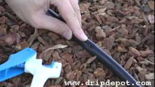 How to use a pro punch to create perfect 1/4" holes for a drip irrigation system