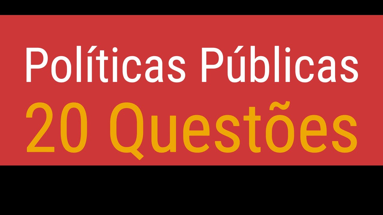 POLÍTICAS PÚBLICAS 2O QUESTÕES - Concurso Nacional Unificado