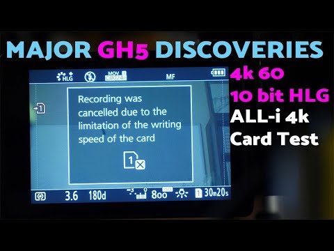 GH5 MAJOR DISCOVERIES in FW2.0 - SD CARDS Tested - HLG 4K 60P 10bit - What did we find?