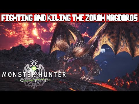 MONSTER HUNTER WORLD Zorah Magdaros Elder Dragon Boss Fight