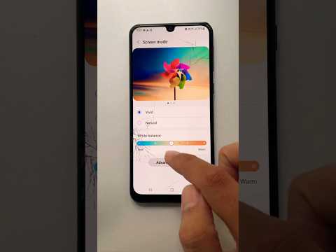 How set Vivid,natural,and white balance in super amoled display .Samsung phones only|#shorts#samsung