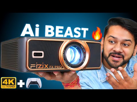 Fizix FX Pro Projector Review | Premium Ai Features, 1800 ANSI Brightness, 4K HDR10 with Game Mode🔥
