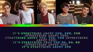 One Direction - Everything About You Color Coded Lyrics