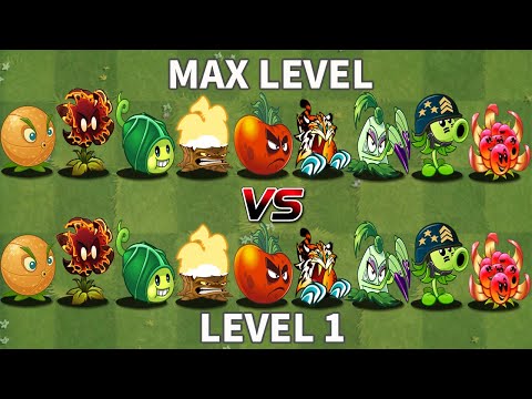 PvZ 2 All Plants Max Leve Vs Level-Who Can Win?