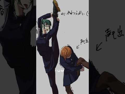 maki & Yuji vs nobara & Megumi🗿💀🔥#shorts