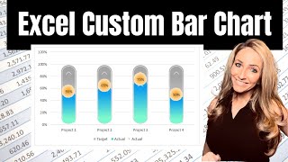 Custom bar chart. Learn how to further use images with bar charts to make this custom one. - Excel Xpert tutorial video