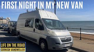 Sleeping in my new van!