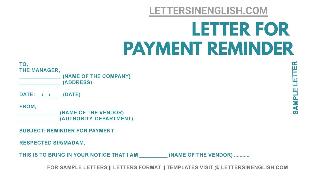 Request Letter For Payment - Sample Letter of Request