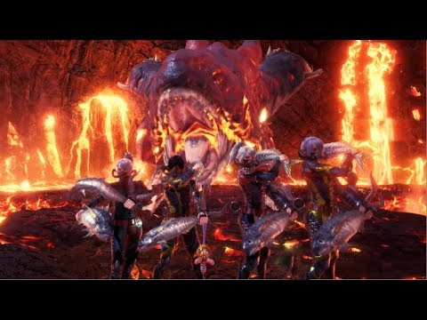 8 Whetfishes vs 1 Lavafish | MHW Iceborne