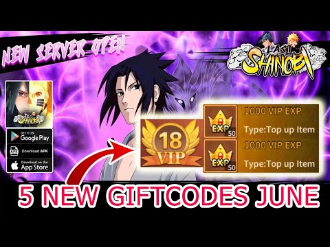 Last Of Shinobi & 5 New Giftcodes - Naruto Free VIP18 & Coin TopUp & All LR Ninja