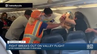 Fight erupts on flight in Mesa over man's refusal to wear mask video
