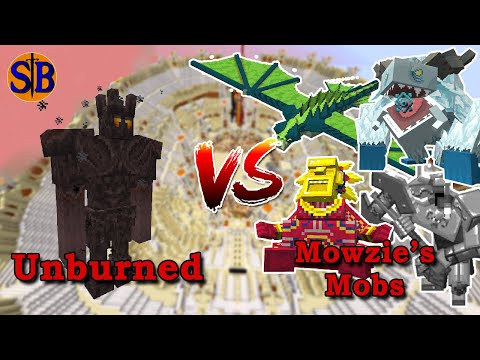 Unburned (Pyromancer) VS Mowzie's Mobs | Minecraft Mob Battle