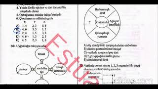 Suda-quruda yaşayanlar. Sürünənlər (1-36) | Biologiya DİM Test Toplusu 2025