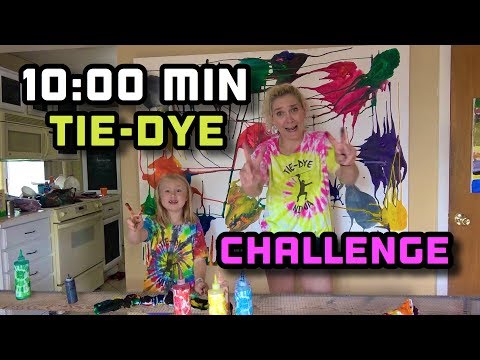 when she's on the 10 MINUTE Tie-Dye CHALLENGE