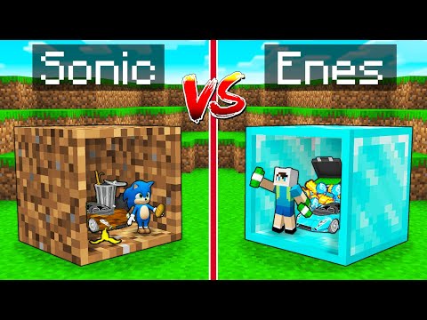 ENES ELMAS BLOK vs BEBEK SONİC TOPRAK BLOK ⚠️ Minecraft