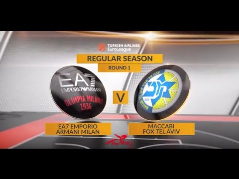 EuroLeague Highlights RS Round 1: EA7 Emporio Armani Milan 99-97 Maccabi FOX Tel Aviv