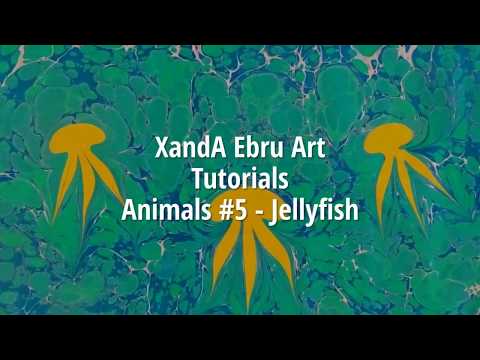 XandA Ebru Art Tutorials - Animals #5 - Jellyfish