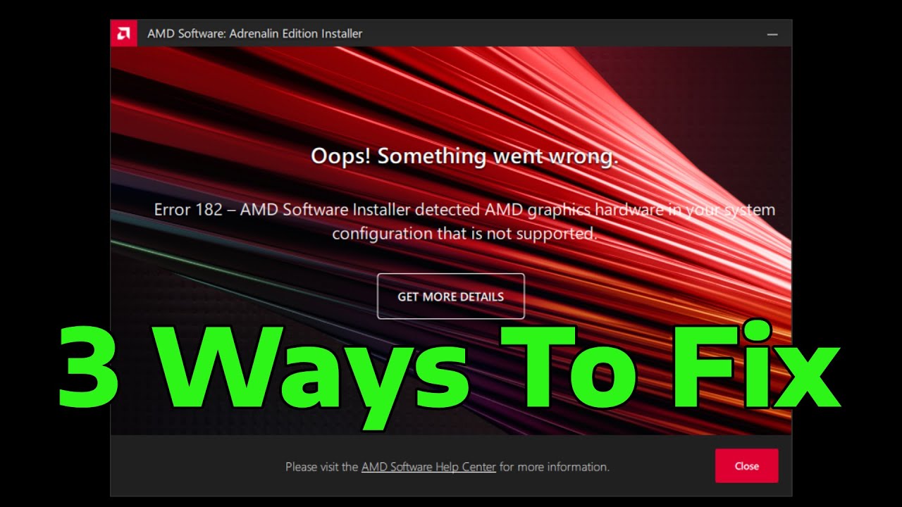 error 182 fix