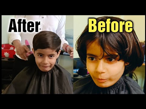 Cute baby girl 🤩 Haircut || Long to short Boy cut