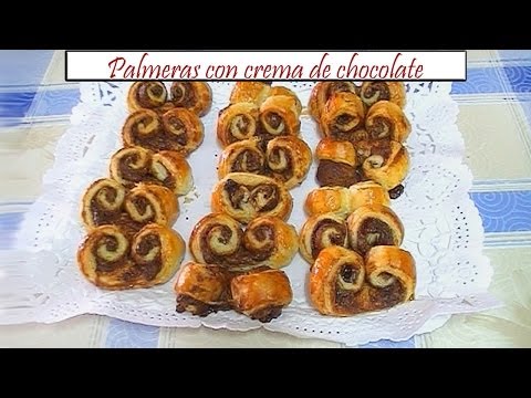 Palmeras con crema de chocolate | Receta de Cocina en Familia
