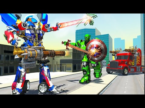 US Police Transform Robot Car Plane Transport Truck | Android Gameplay Full HD