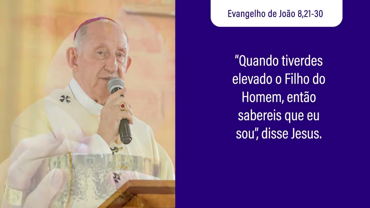 No #EvangelhodeHoje, Jesus diz: Quando tiverdes elevado o Filho do Homem, então sabereis que eu sou.