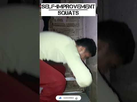 time to self-improvement Day 61: squats (full exercise) #fitness #workout #exercise #training #try