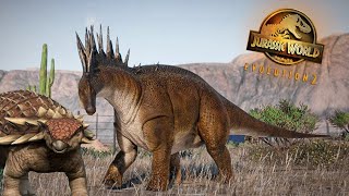 🦕 Building a Simple Park in JWE2! (Nodosaur + Amargasaurus Showcase)#jurassicworldevolution2 #gaming