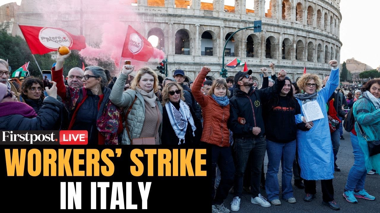 Italy Strike LIVE: CGIL Trade Union Strike in Rome | Italy One-Day General Strike | Rome Protest