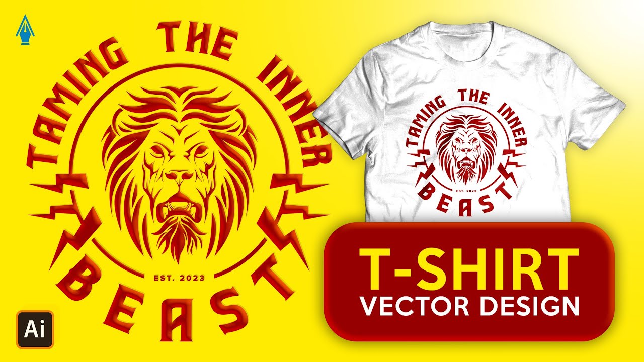 Lion Vector Design #adobeillustratortutorial #vectorart