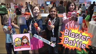 KidToyTesters & babyteeth4 Blaster Showdown: NERF Rebelle, Zing toys, K-Force blasters