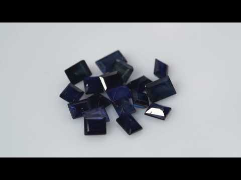 Натуральный синий Сапфир багет 4.3x2.8 - 4.7x2.8мм 0.26ct видео