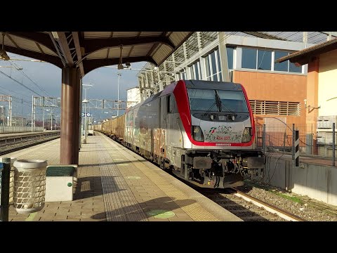 [4K] TRENO MERCI IN TRANSITO A FIRENZE RIFREDI - E494.037
