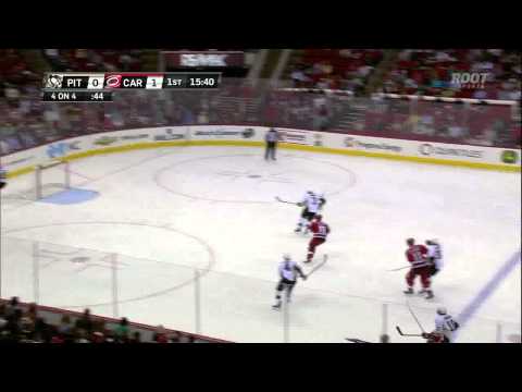 Joe Corvo PPG 1-0 April 9 2013 Pittsburgh Penguins vs Carolina Hurricanes NHL Hockey