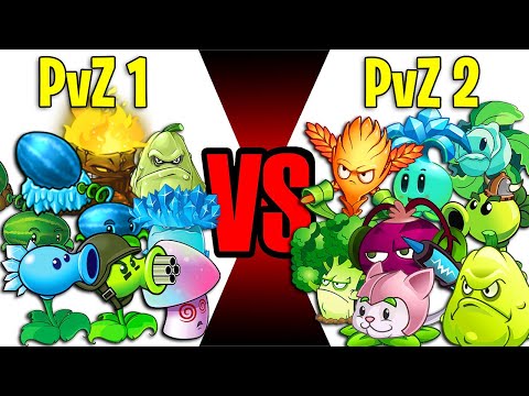 Team PvZ 1 vs PvZ 2 - Who Will Win? - Plants VS Zombies VS Plants Vs Zombies 2