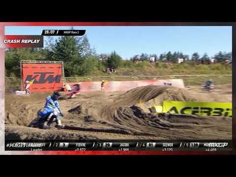 Febvre crash | MXGP Race 2 | MXGP of Finland 2022 #MXGP #Motocross