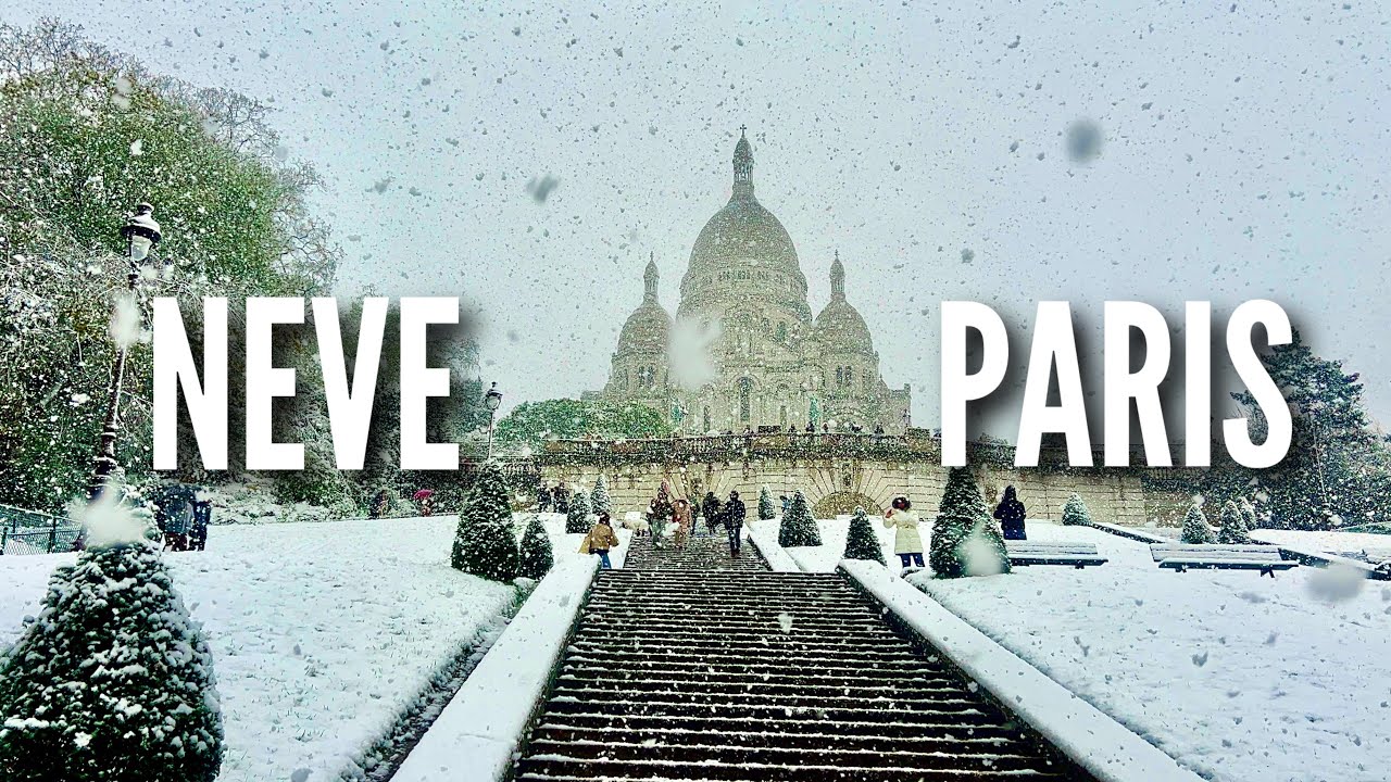 PASSEIO EM MONUMENTOS E RUAS DE PARIS MOSTRA DIA ATÍPICO COM NEVE DURANTE O OUTONO