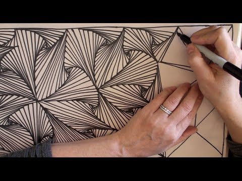 ASMR Doodling 2 (Whispering, drawing, Doodling, Zentangle, Paradox, Pursuit Curve, YouTube)