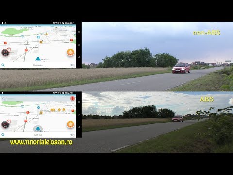 Test franare inainte si dupa montarea ABS-ului pe Logan