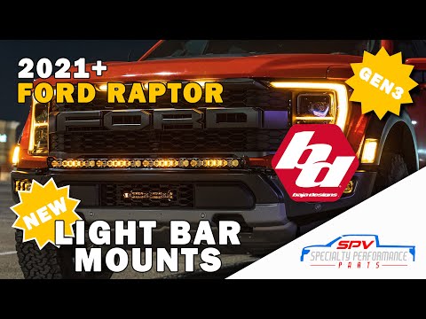 2021+ Ford Raptor Gen 3 SPV No Drill Light Bar Mount Kit W/ Baja Designs S8 Onx6 2022 2023 22 23