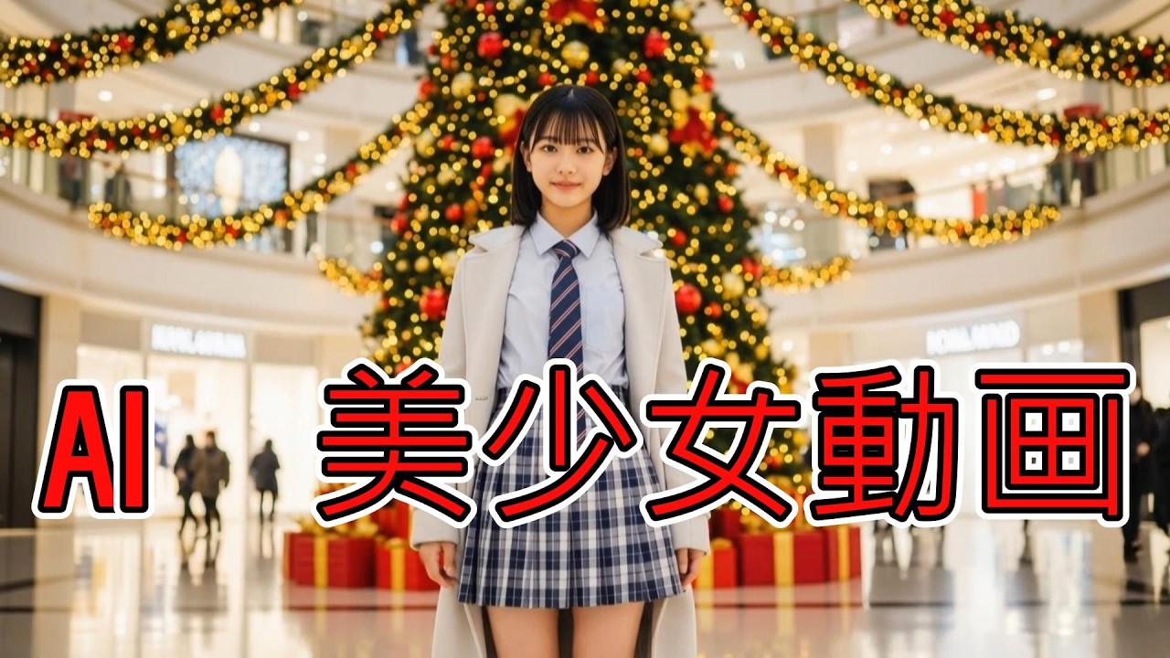 【AI美少女】【生成AI動画】クリスマスの美少女 【AIgirls】【AIvideo】