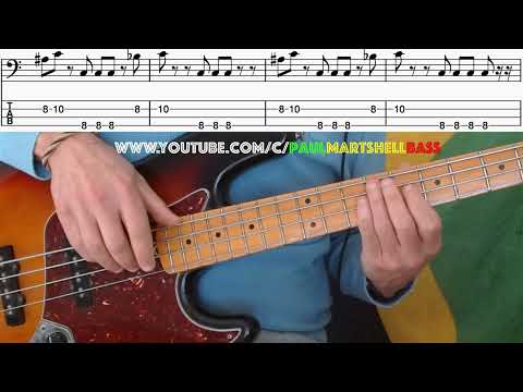 Rastaman Live Up - Bob Marley - Confrontation 1983 -  Bass Cover, TAB and Score