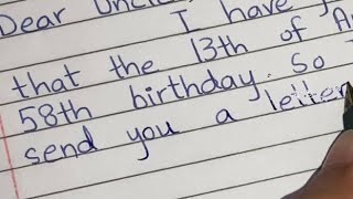 Wishing your uncle on his birthday | Perfect Letter pattern | Easy and basic
