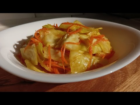 Very crispy pickled cabbage with carrots