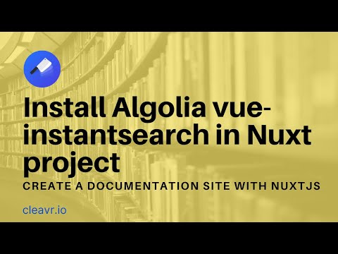 Install Algolia vue-instantsearch in Nuxt project
